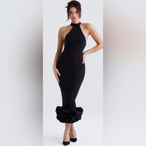 Classic Black Bodycon Midi Dress